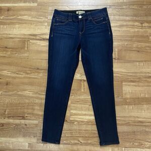 Democracy 10 Ab Technology Blue Jeans Skinny Dark Wash Slimming Stretch Mid Rise